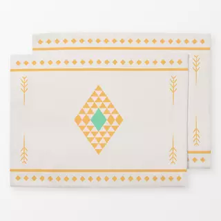 Tischset Cool Boho Triangles yellow