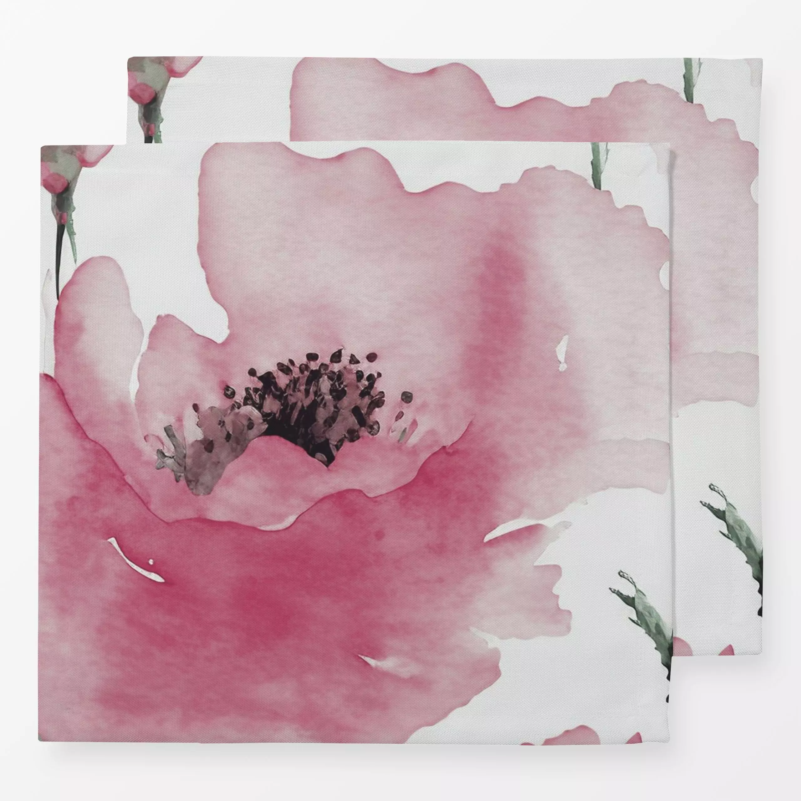 Servietten Poppy Spring pink - Blumen & Florales, Pflanzen & Botanik - von „Andrea Haase"; Papaya, Sommerblumen, botanik, za...