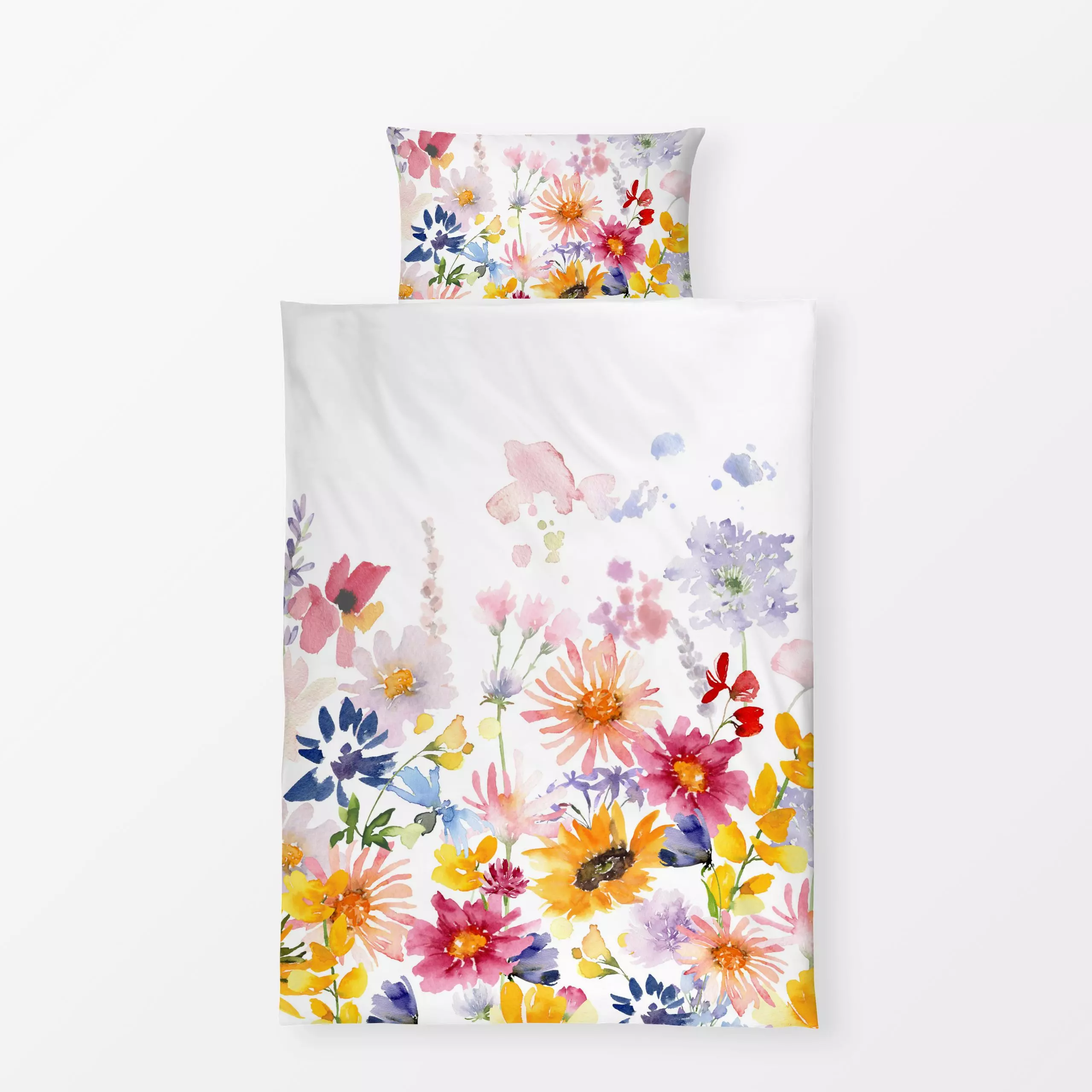 Bettwäsche Bunte Sommer Wiese - Sommer, Pflanzen & Botanik - von „Uta Naumann"; boho, Natur, Blumen, Garten, Wildblumen, Som...