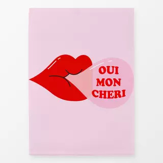 Geschirrtuch Oui mon cheri Lippen