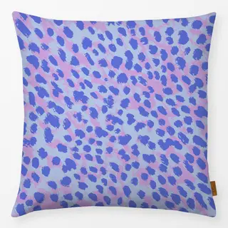 Kissen Wild Cat Animal Print blue