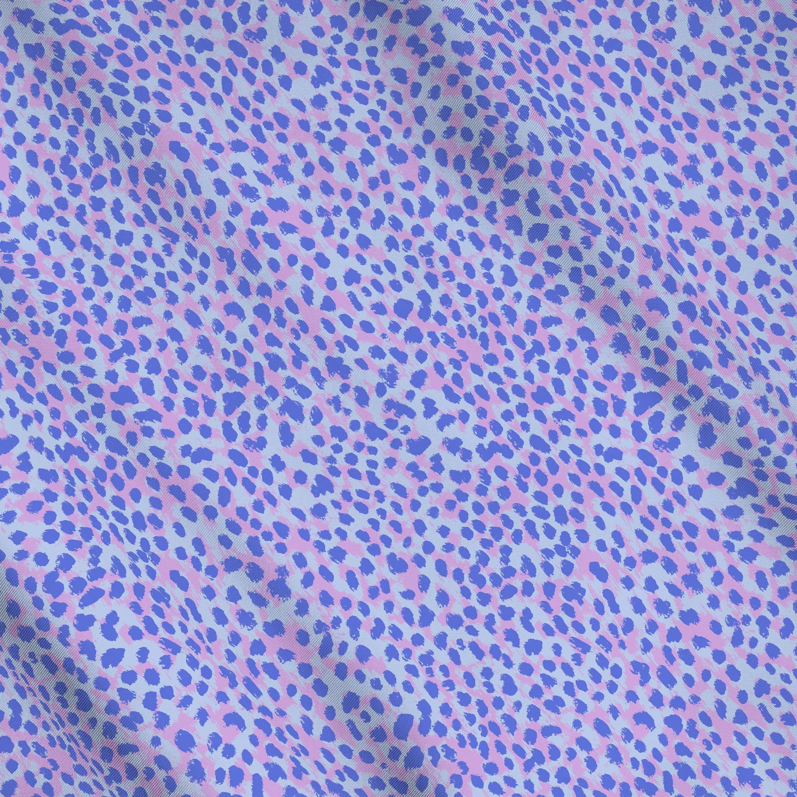 Meterware Wild Cat Animal Print blue, Tiere, gemustert, von Julia Schumacher
