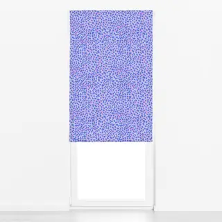 Raffrollo Wild Cat Animal Print blue