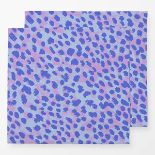 Servietten Wild Cat Animal Print blue