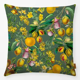 Kissen Tropischer Gartenzauber grün