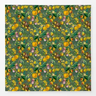 Tischdecke Tropischer Gartenzauber grün