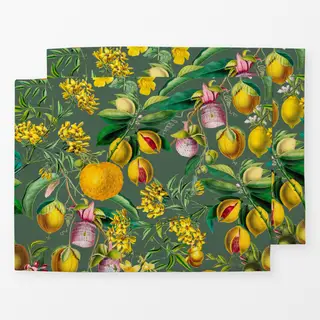 Tischset Tropischer Gartenzauber grün