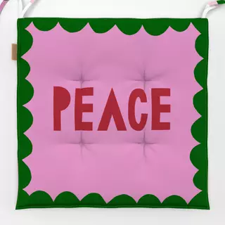 Sitzkissen Peace Statement Wellen