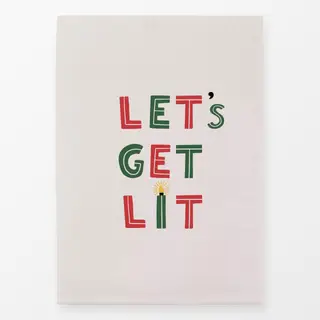 Geschirrtuch Let's Get Lit XMas Lettering