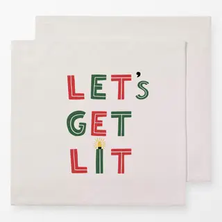 Servietten Let's Get Lit XMas Lettering