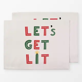 Tischset Let's Get Lit XMas Lettering