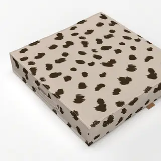 Bodenkissen Wild Cat Brushstrokes beige