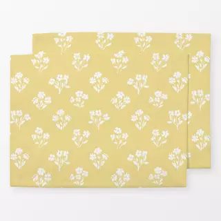 Tischset Landhaus Blumen gelb