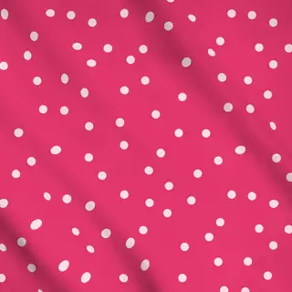 Meterware Punkte rosa auf pink