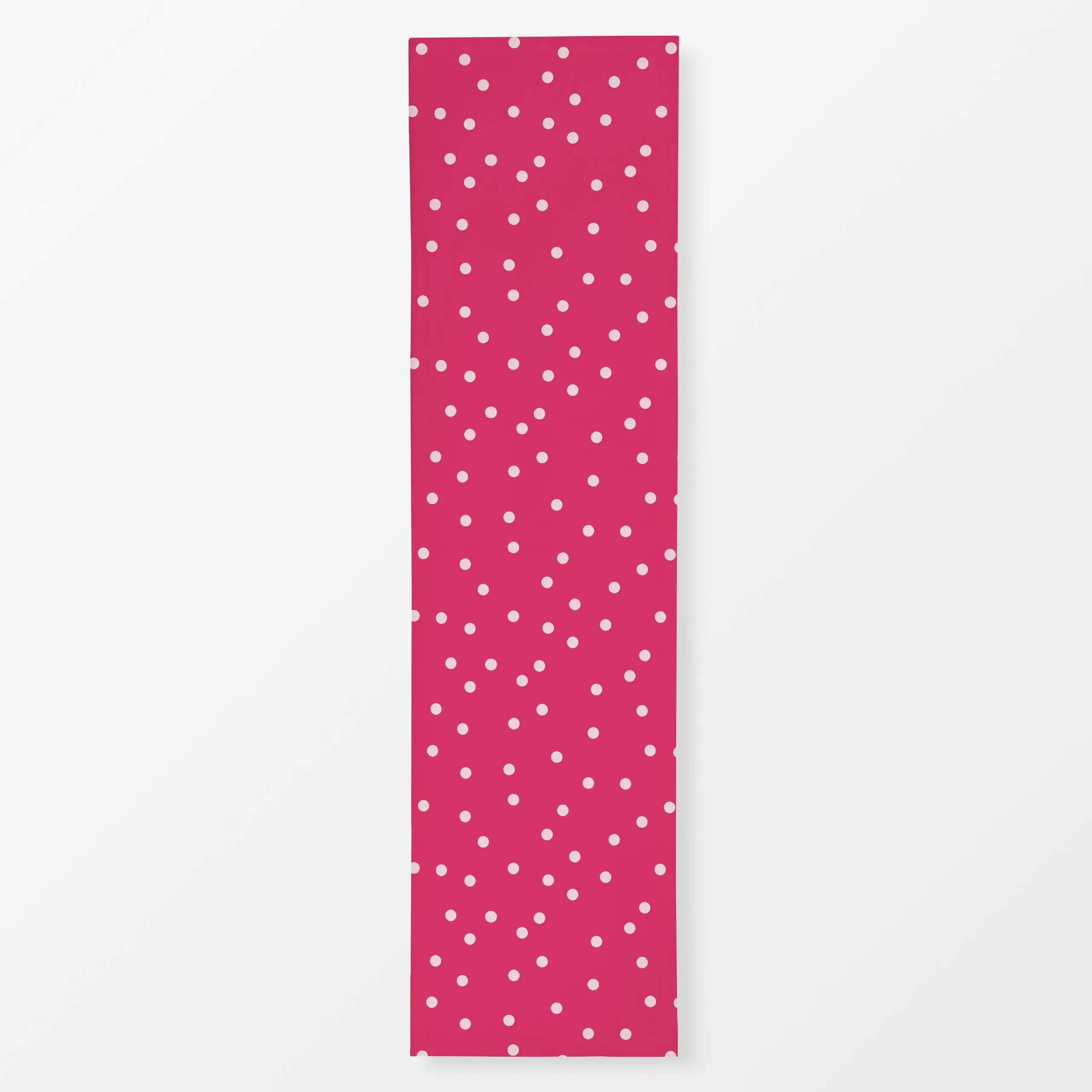 Tischläufer Punkte rosa auf pink, gemustert, von Kathrin Löffler