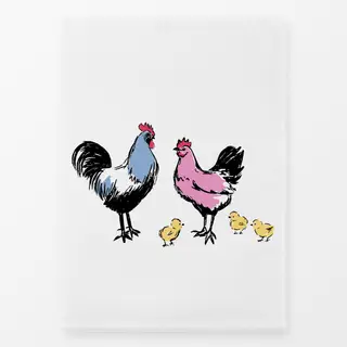 Geschirrtücher Huhn Hahn und Küken