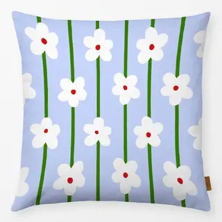 Kissen Blumenmuster Blau