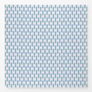 Tischdecke Blumenmuster Blau