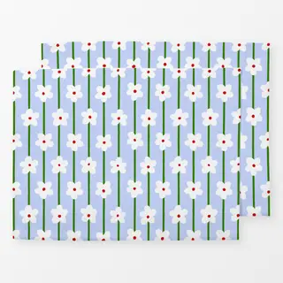 Tischset Blumenmuster Blau