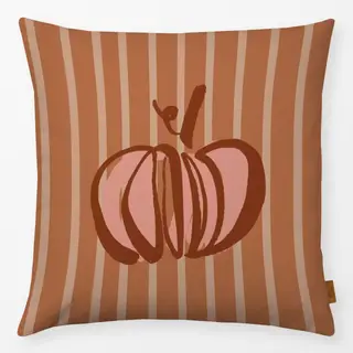Kissen Kürbis Streifen Amber