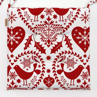 Sitzkissen Nordic Noel Red White