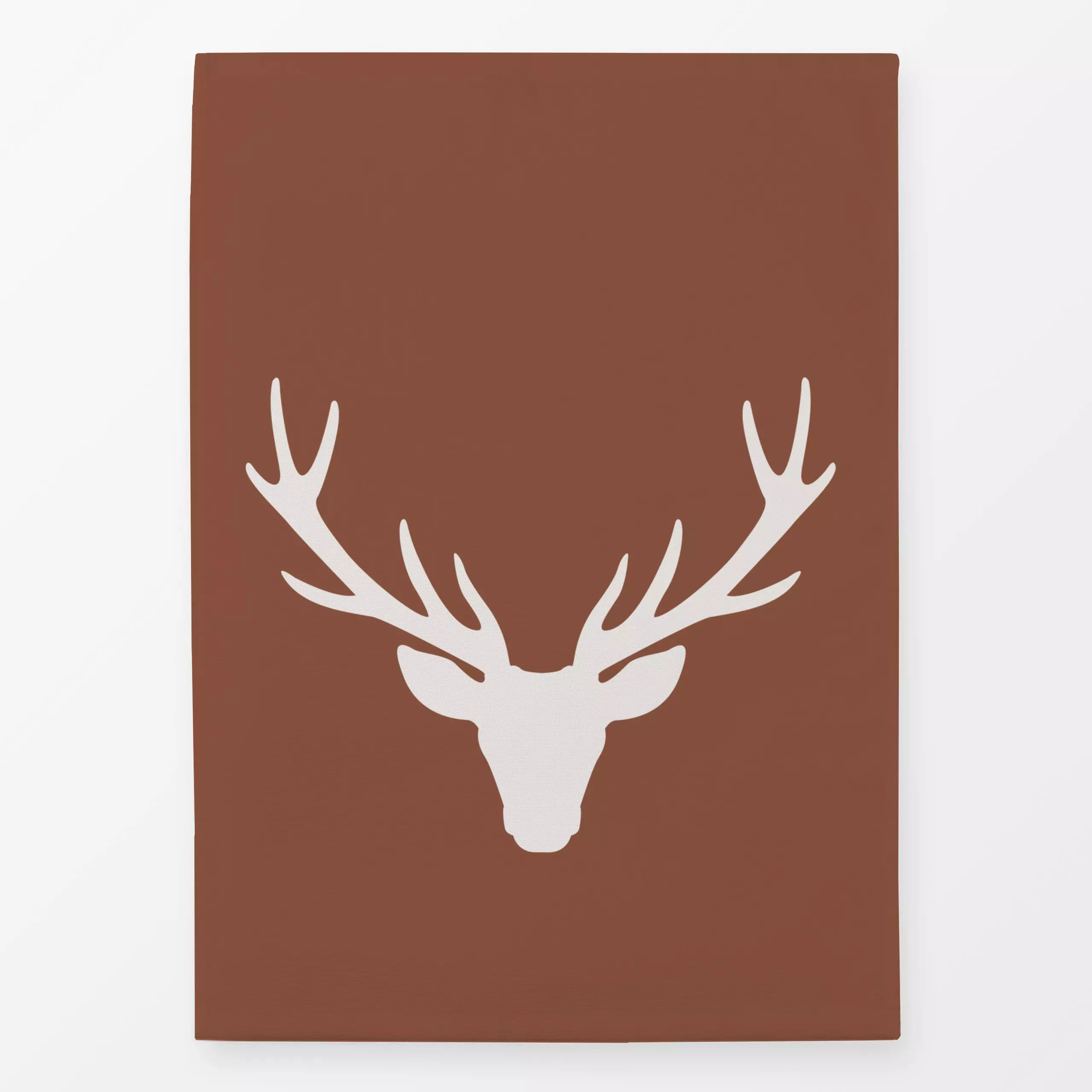 Geschirrtücher Hirschkopf terrakotta - Herbst, Tiere - von „Katrin Graff"; Wald, Herbst, Hirsch, Waldtiere, Herbstdeko, herb...