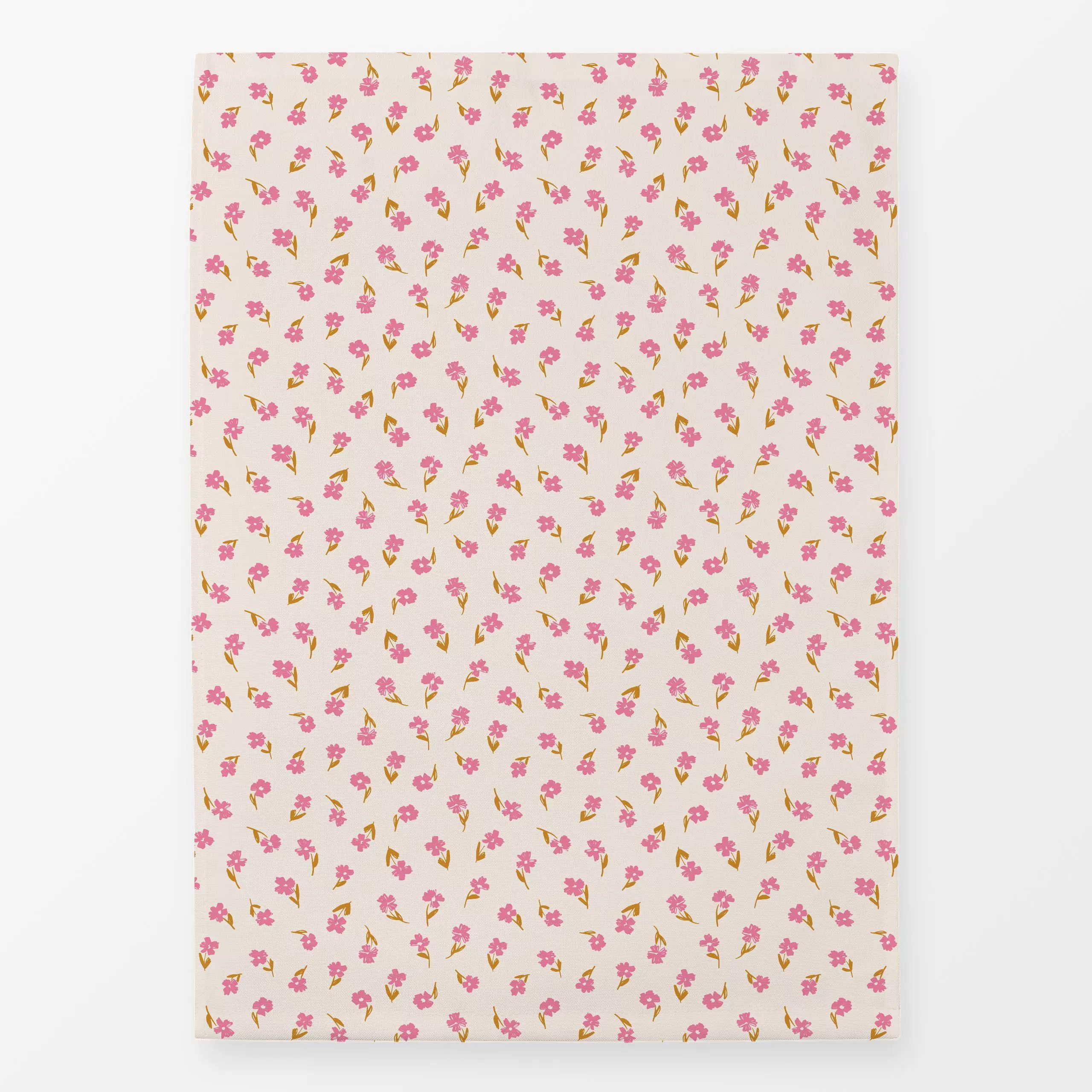 Geschirrtücher Christine beige pink yellow - Blumen & Florales, Symbole & Muster - von „Kathrin Woo"; abstrakt, modern, vers...