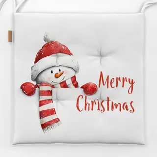 Sitzkissen Schneemann Merry Christmas