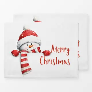 Tischset Schneemann Merry Christmas