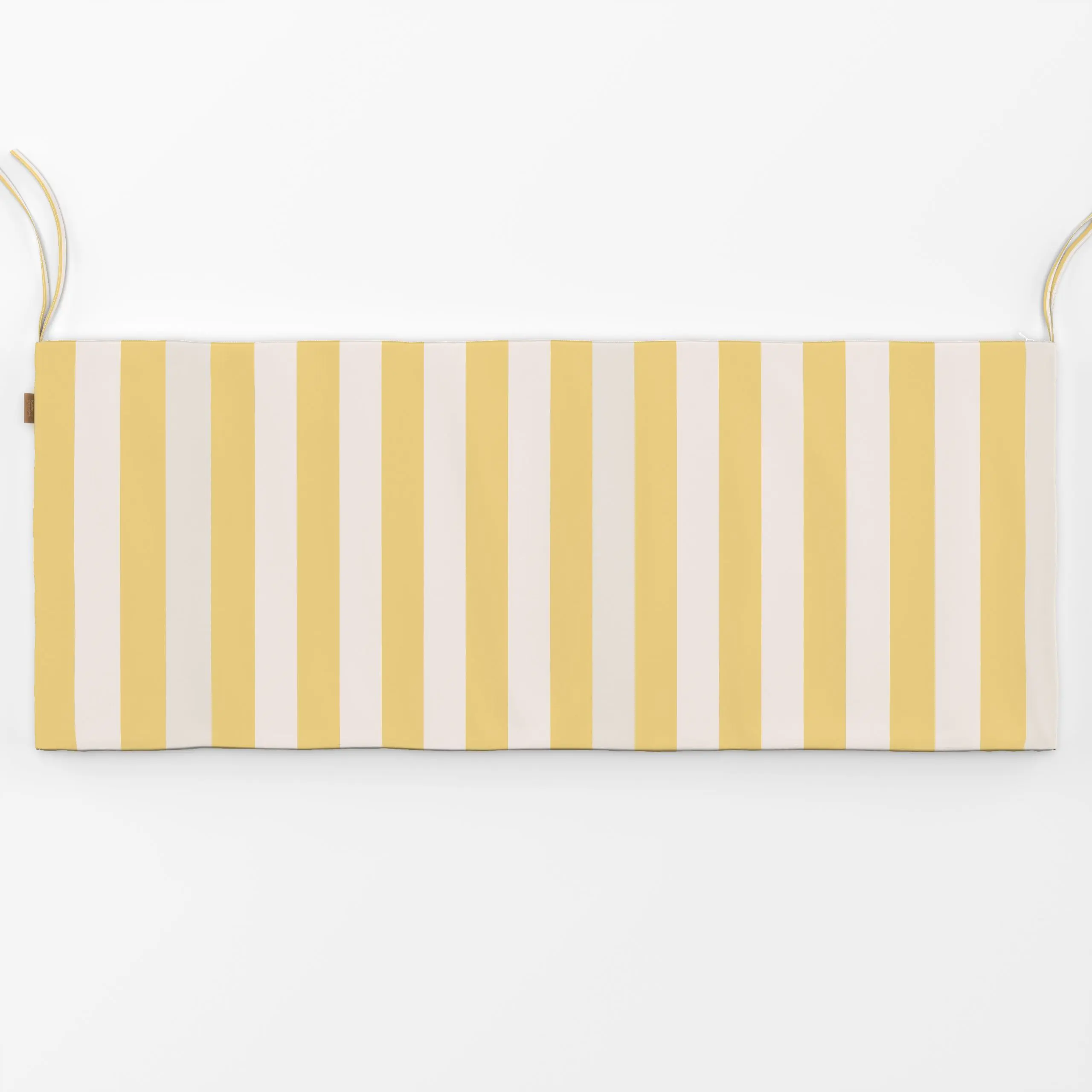 Bankauflage Stripes yellow ecru - Sommer, Symbole & Muster - von „Andrea Liesert"; Urlaub, zeitlos, outdoorkissen, sommerfar...