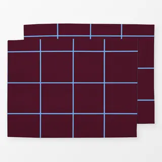 Tischset Kariert Bordaux-Blau
