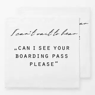 Servietten Boardingpass