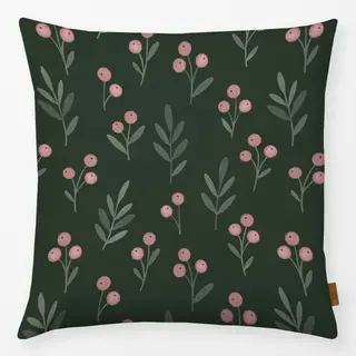 Kissen Winterbeeren grün