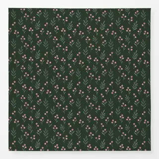 Tischdecke Winterbeeren grün