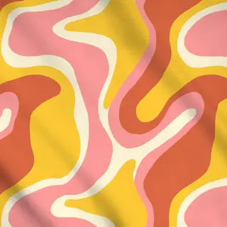 Meterware Wave Retro Summer Pattern