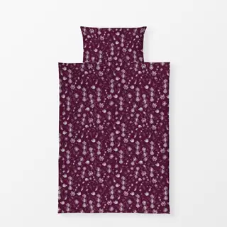 Bettwäsche Blumenmuster Burgundy