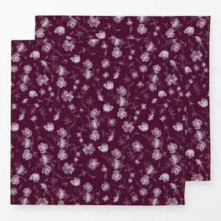 Servietten Blumenmuster Burgundy