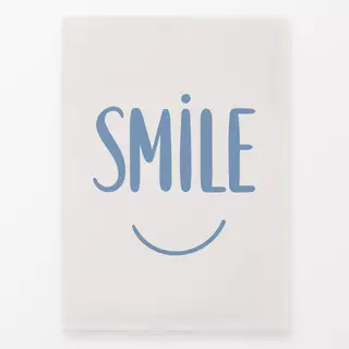 Geschirrtuch Smile beige blau