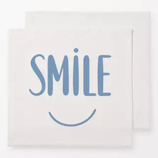 Servietten Smile beige blau