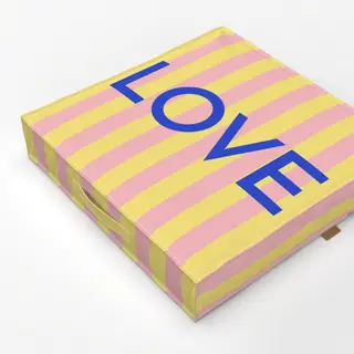 Bodenkissen LOVE COLORFUL BLUE