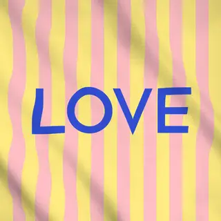 Meterware LOVE COLORFUL BLUE