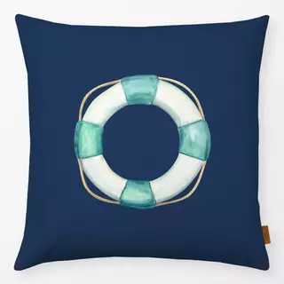 Kissen Rettungsring Navy Blau