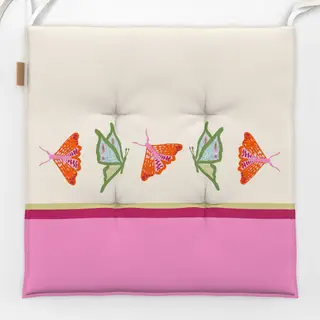 Sitzkissen Schmetterling Pink
