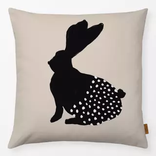 Kissen Osterhase mit Punkten Beige