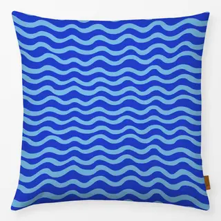Kissen Abstract Waves blue