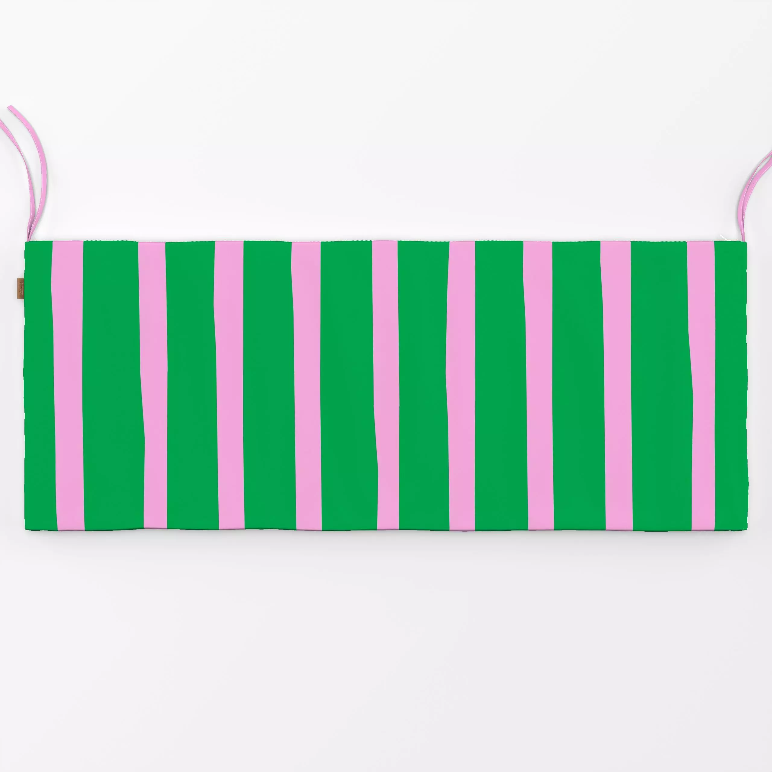 Bankauflage Big stripes pink green - Symbole & Muster - von „Lisa Jasmin Bauer"; Streifen, Farben, farbenfroh, colorful, ges...