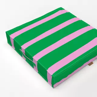 Bodenkissen Big stripes pink green