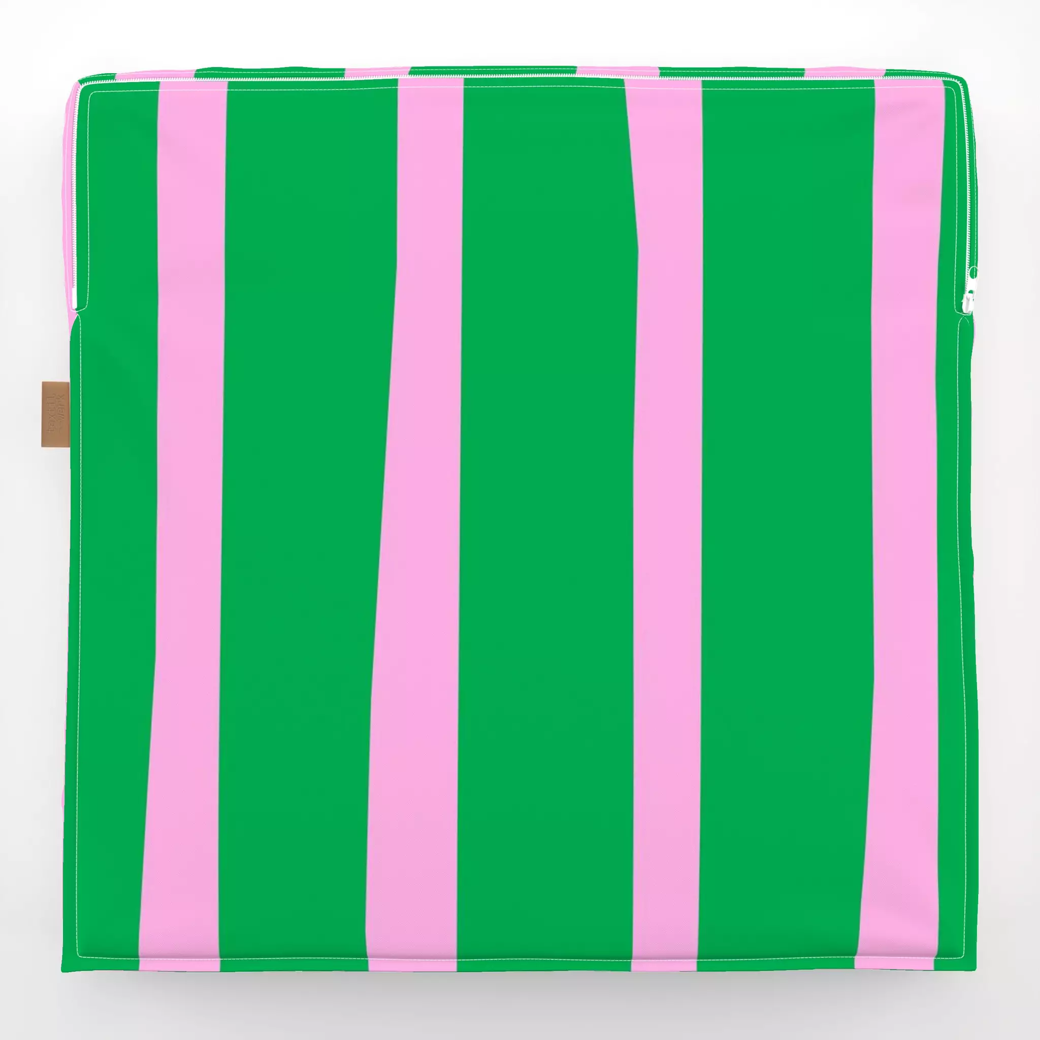 Bodenkissen Big stripes pink green Big stripes pink green
