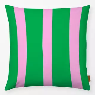 Kissen Big stripes pink green