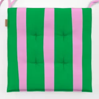 Sitzkissen Big stripes pink green